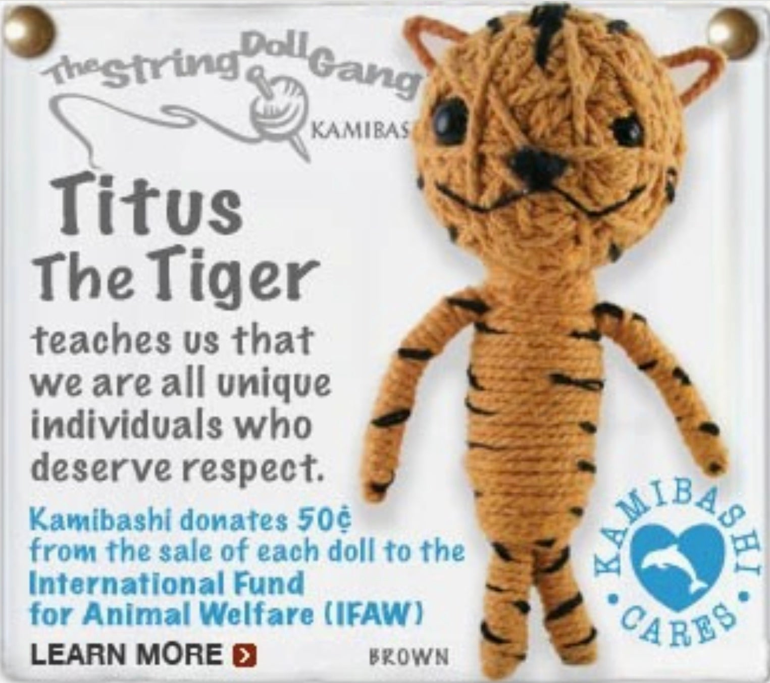 Keychain String Doll, "Titus the Tiger"