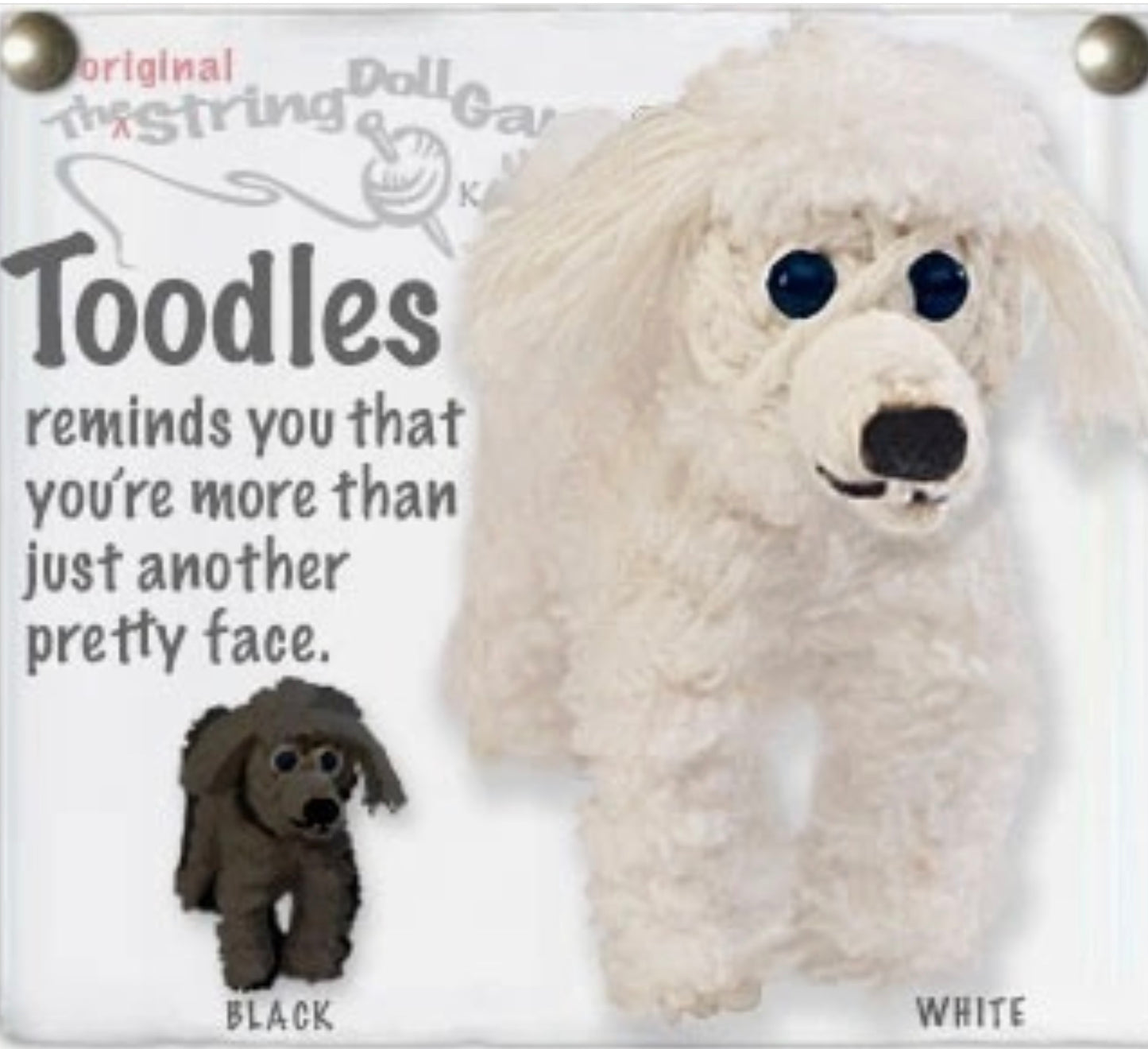 Keychain String Doll, "Toodles the Poodle"