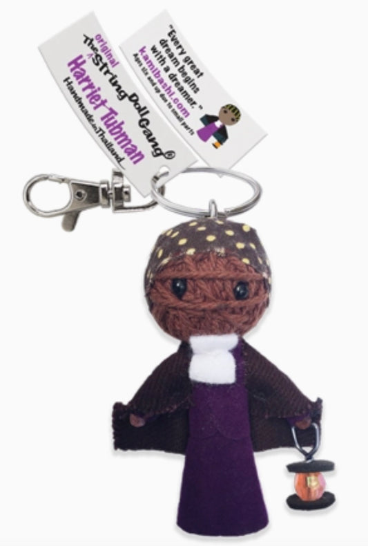 Keychain String Doll, "Harriet Tubman"