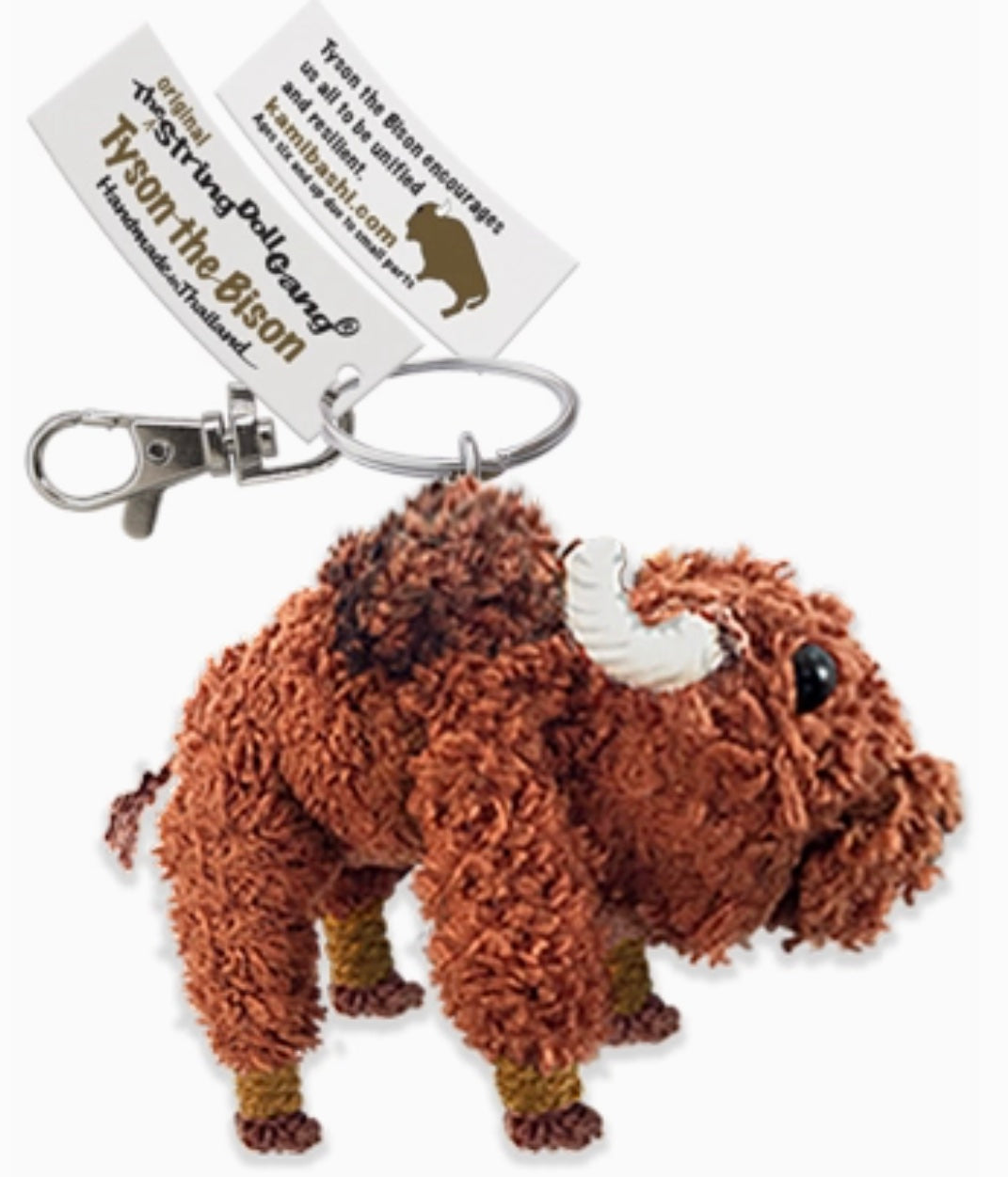 Keychain String Doll, "Tyson the Bison"