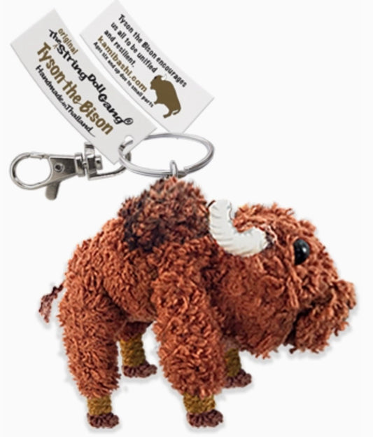 Keychain String Doll, "Tyson the Bison"