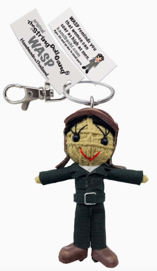 Keychain String Doll, "WASP (Women Airforce Service Pilots)