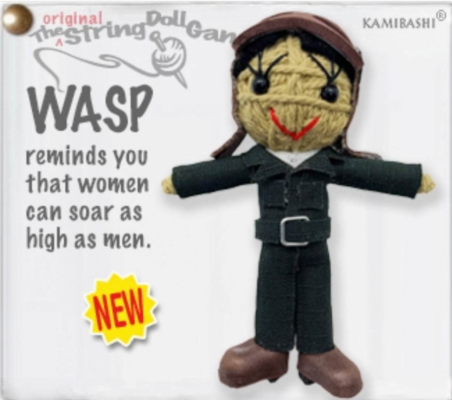 Keychain String Doll, "WASP" Woman Pilot