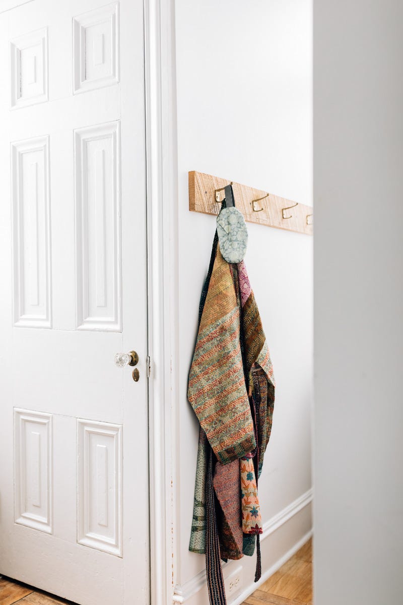 Bathrobe kantha stitch patches sari 40L asst